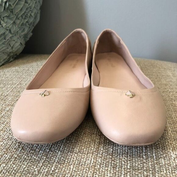 EUC Kate Spade Pale Vellum (Light Pink) Leather Keaton Ballet Flats Shoes Sz 9 M - Picture 3 of 12